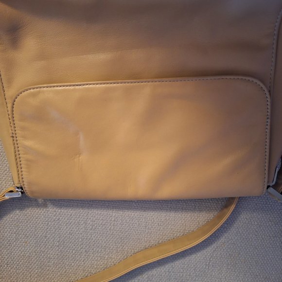 Beige leatherette bag - Picture 2 of 2